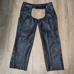 MENS Womens Unisex Biker's Club MOTORCYCLE LEATHER CHAPS XL